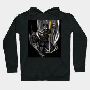 ninja in the night ecopop gaiden art in golden katana Hoodie